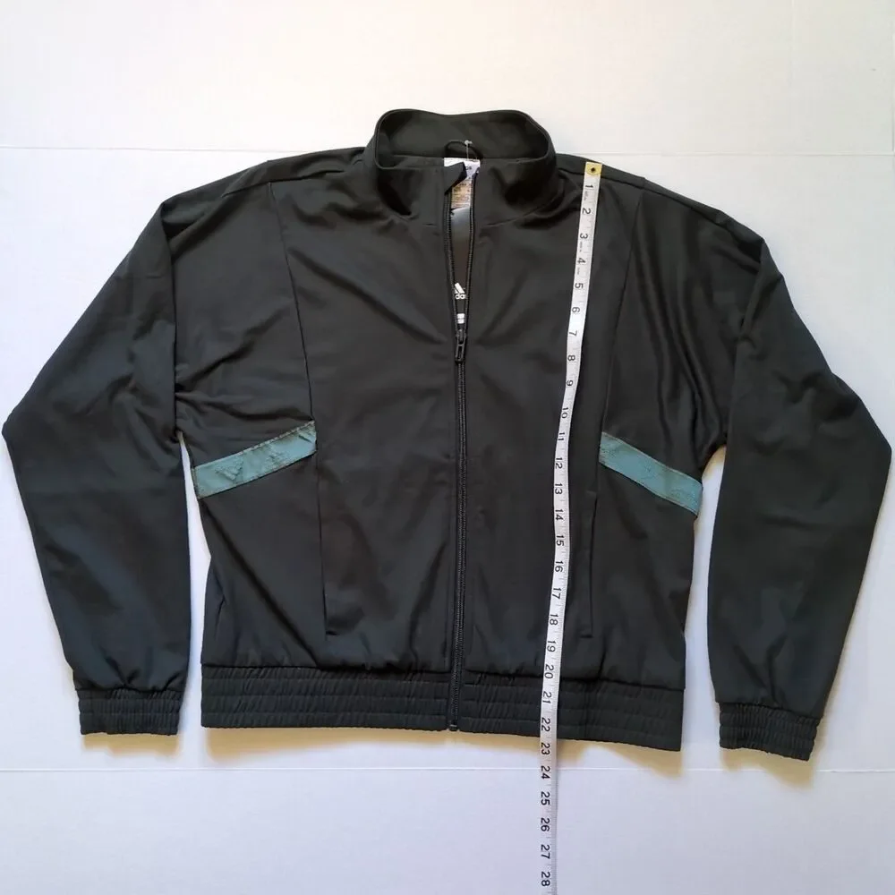 Adidas Track Jacket Olive Green Womens‎ XS Zoe Saldana Legacy Streetwear Gym Run